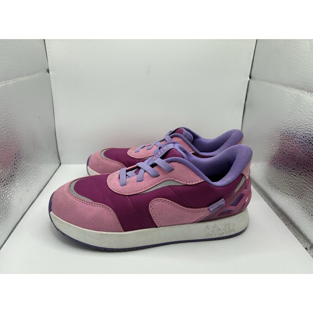 Kizik Kids Size 1Y Pink Purple Hands Free Slip On Sneaker Orlando Shoes